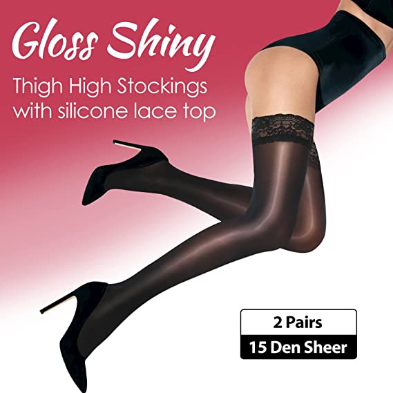 thigh high stockings silicone top